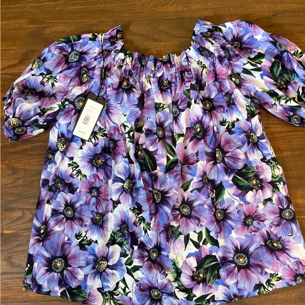 Purple Floral Dolce & Gabbana shirt